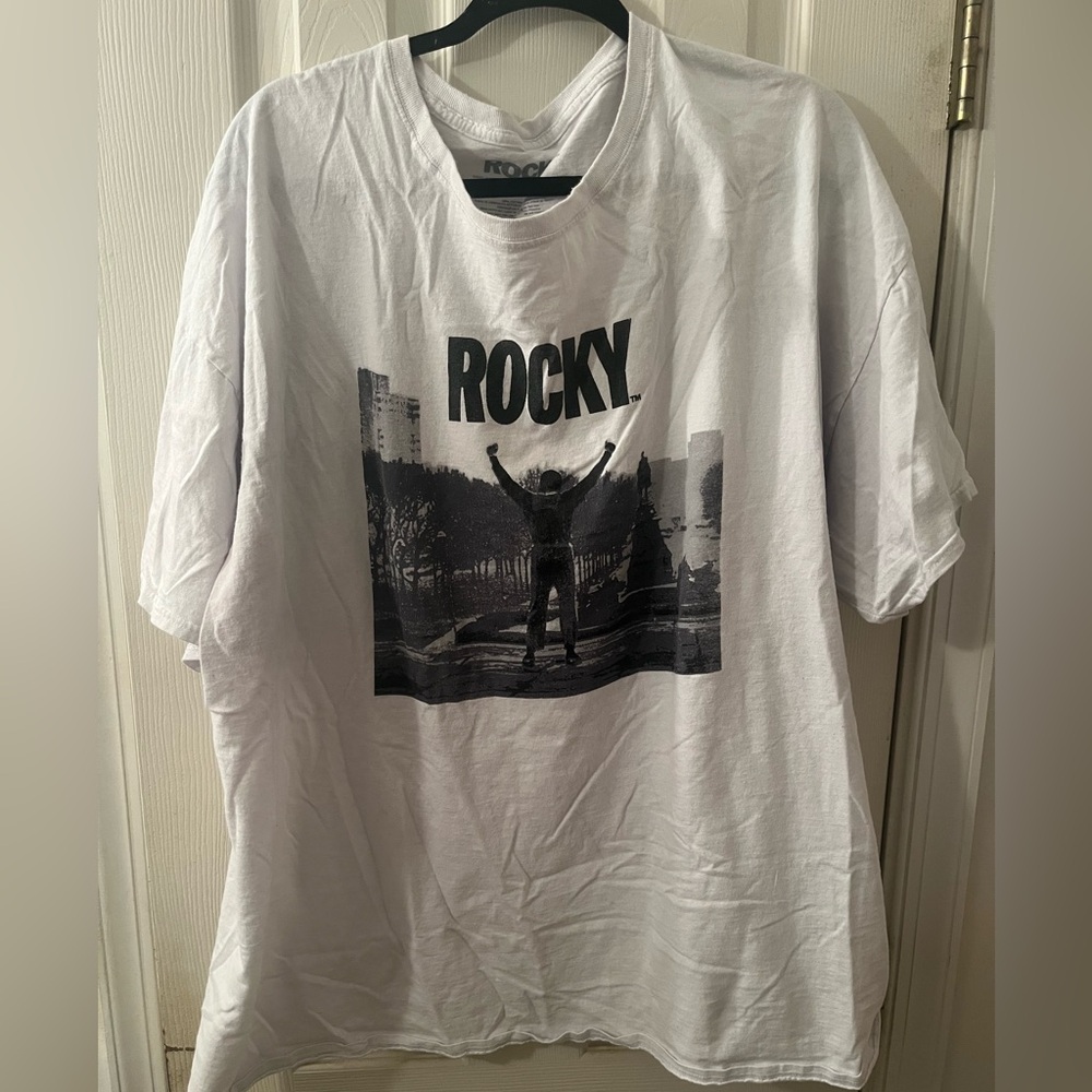 3XL Rocky White and Black Graphic Tee
